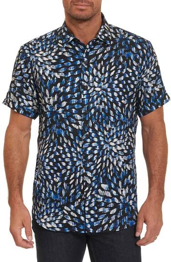 Men's Robert Graham Pebble Beach Print Short Sleeve Sport Shirt