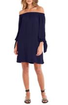 Women's Michael Stars Tie Cuff Off The Shoulder Dress - Blue