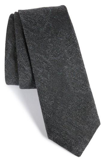 Men's Calibrate Syne Paisley Silk Blend Tie, Size - Black