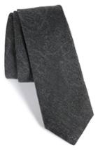 Men's Calibrate Syne Paisley Silk Blend Tie, Size - Black