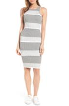 Women's Press Stripe Ribbed Tank Dress - Grey