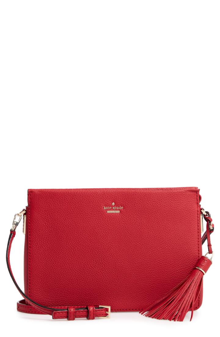Kate Spade New York Kingston Drive - Naomi Leather Crossbody Bag - Red