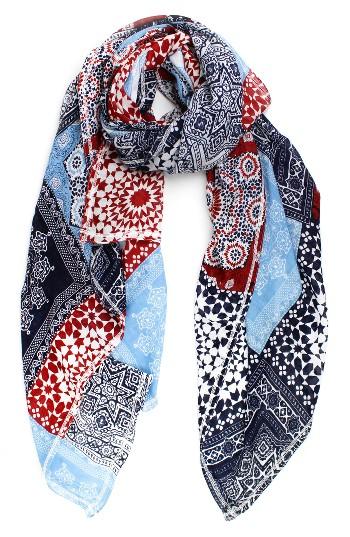 Women's Michael Stars Square Dance Wrap, Size - Blue
