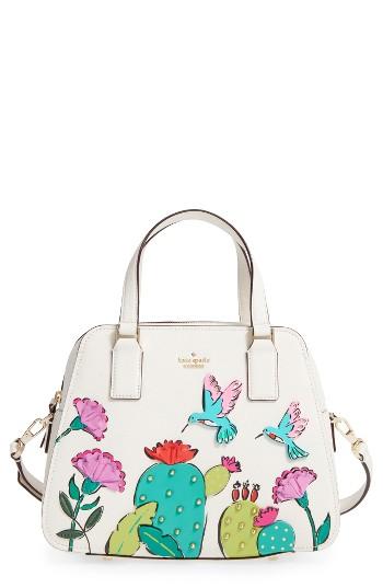 Kate Spade New York Scenic Route Embellished Cactus Satchel - Green