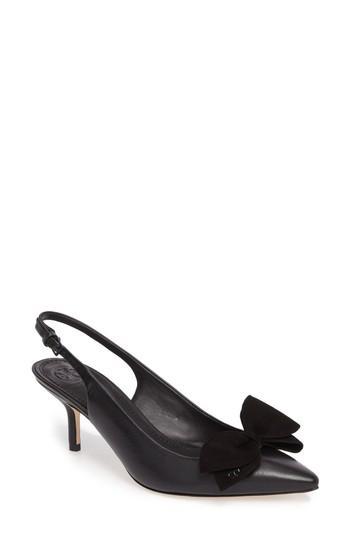 Women's Tory Burch Rosalind Slingback Pump .5 M - Black