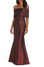 Women's Vince Camuto Foldover Neckline Gown - Red