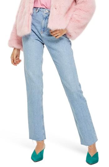 Women's Topshop Bleached Straight Jeans