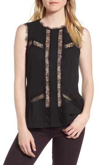 Women's Chelsea28 Lace & Chiffon Top - Black