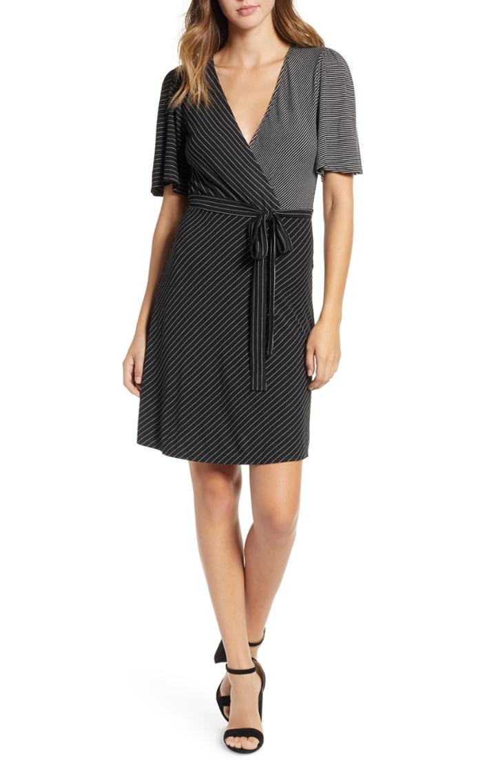 Women's 1901 Belted Plaid Midi Dress - Black