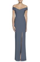 Women's Dessy Collection Off The Shoulder Crossback Gown - Grey