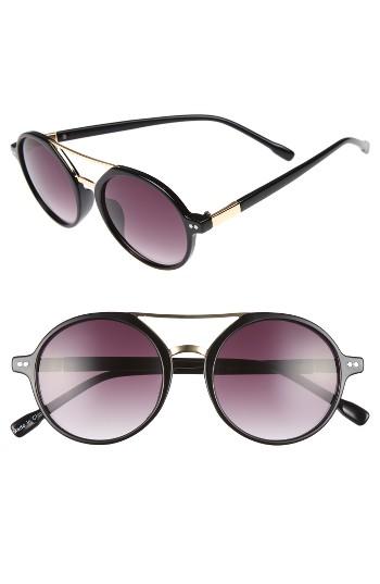 Women's Bp. 53mm Round Sunglasses - Black/ Black