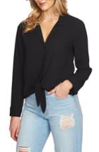 Women's 1.state Tie Front Blouse, Size - Black