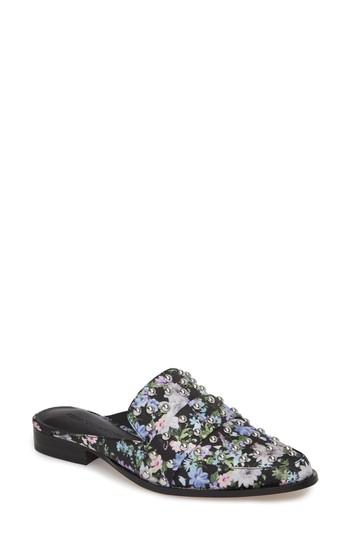 Women's Rebecca Minkoff Milena Studded Silk Loafer Mule M - Black
