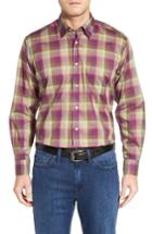 Men's Robert Talbott Anderson Classic Fit Plaid Sport Shirt, Size - Red