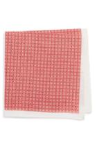 Men's Nordstrom Men's Shop Furno Geometric Pocket Square, Size - Red