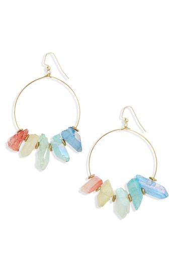 Women's Hespera Jewelry Aura Quartz Hoop Earrings