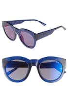 Women's Quay Australia If Only 50mm Round Sunglasses - Blue/ Blue
