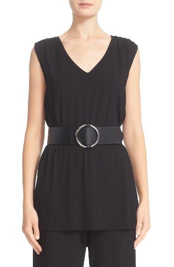Women's Max Mara Plisse Jersey Top