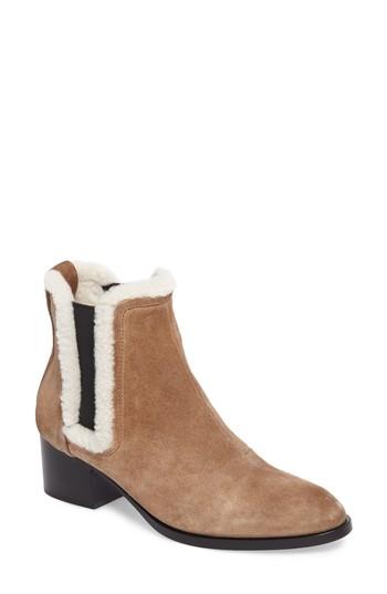 Women's Rag & Bone Walker Bootie With Genuine Shearling Trim Us / 41eu - Metallic