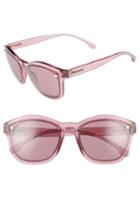 Women's Versace Medusa 57mm Square Sunglasses - Transparent Dark Violet Solid