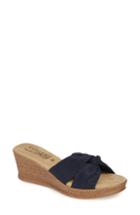 Women's Tuscany By Easy Street Dinah Platform Wedge Sandal N - Blue