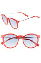 Women's Elizabeth And James Jasper 54mm Round Sunglasses - Red/ Blue