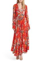 Women's Diane Von Furstenberg Floral Silk Maxi Dress - Red