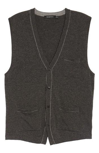 Men's Bugatchi Classic Sweater Vest, Size - Grey