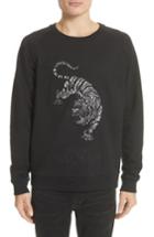 Men's Pierre Balmain Embroidered Tiger Sweatshirt Eu - Black