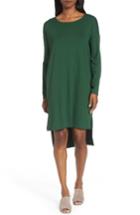 Women's Eileen Fisher High/low Jersey Shift Dress, Size - Green