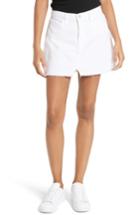 Women's Frame Le Mini Split Front Denim Skirt - White