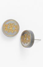 Women's Moon And Lola 'chelsea' Small Personalized Monogram Stud Earrings (nordstrom Exclusive)