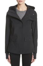 Women's Moncler Lozere Waterproof Hooded Jacket - Black