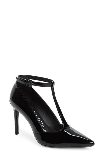 Women's Calvin Klein Rocha T-strap Pump M - Black