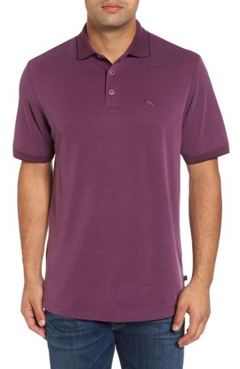 Men's Tommy Bahama 'little Zig Zag' Short Sleeve Polo, Size - Purple