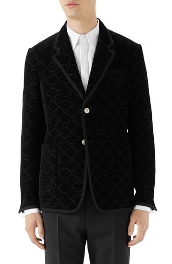 Men's Gucci Velvet Blazer Eu - Black