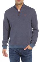 Men's Johnnie-o Emmett Stripe Quarter Zip Pullover - Blue