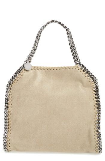 Stella Mccartney 'mini Falabella - Shaggy Deer' Faux Leather Tote - White