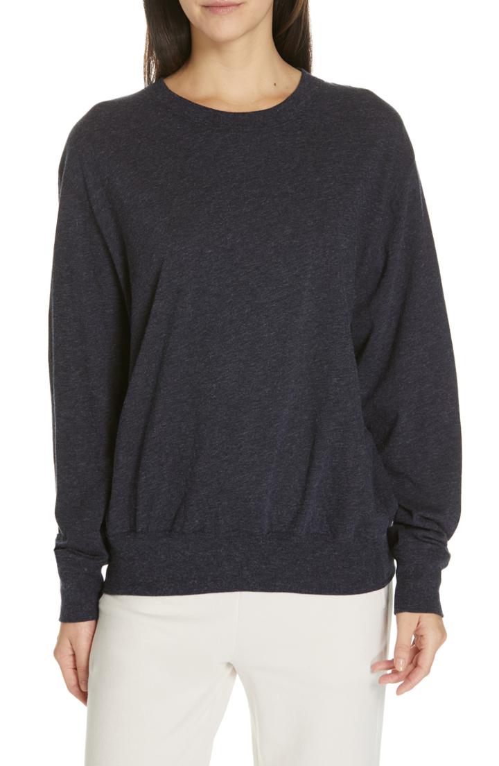 Women's Vince Pima Cotton & Alpaca Pullover - Blue