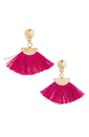 Women's Canvas Jewelry Fan Tassel Earrings