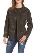 Women's True Religion Brand Jeans Coated Military Jacket - Green