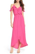 Women's Fraiche By J Cold Shoulder Maxi Dress - Pink