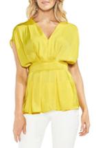 Women's Vince Camuto Cinched Waist Top, Size - Yellow