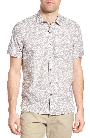 Men's Michael Bastian Bubble Camo Print Sport Shirt - Grey