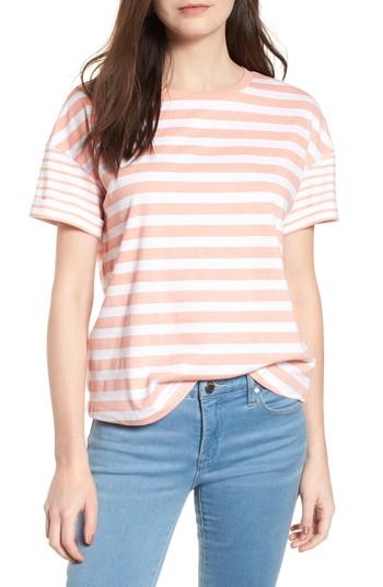 Women's Bp. Mixed Stripe Tee, Size - Coral
