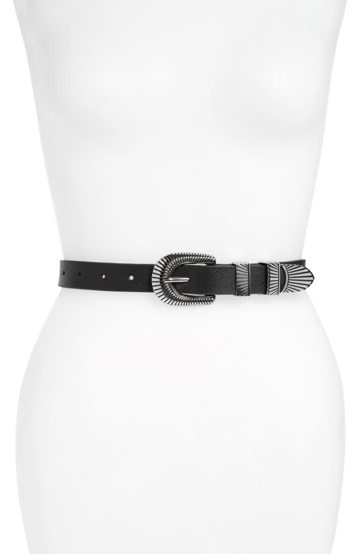 Women's Treasure & Bond Studded Faux Leather Skinny Belt