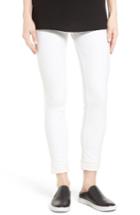 Women's Hue Lace Cuff Denim Skimmer Leggings - White