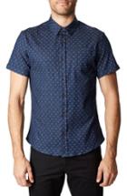 Men's 7 Diamonds Best Of Times Trim Fit Short Sleeve Sport Shirt - Blue