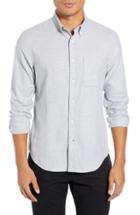 Men's Club Monaco Polka Dot Cotton Flannel Sport Shirt - Grey