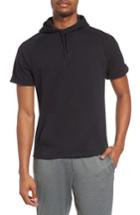 Men's Zella Magnetite Short Sleeve Cotton Blend Hoodie - Black